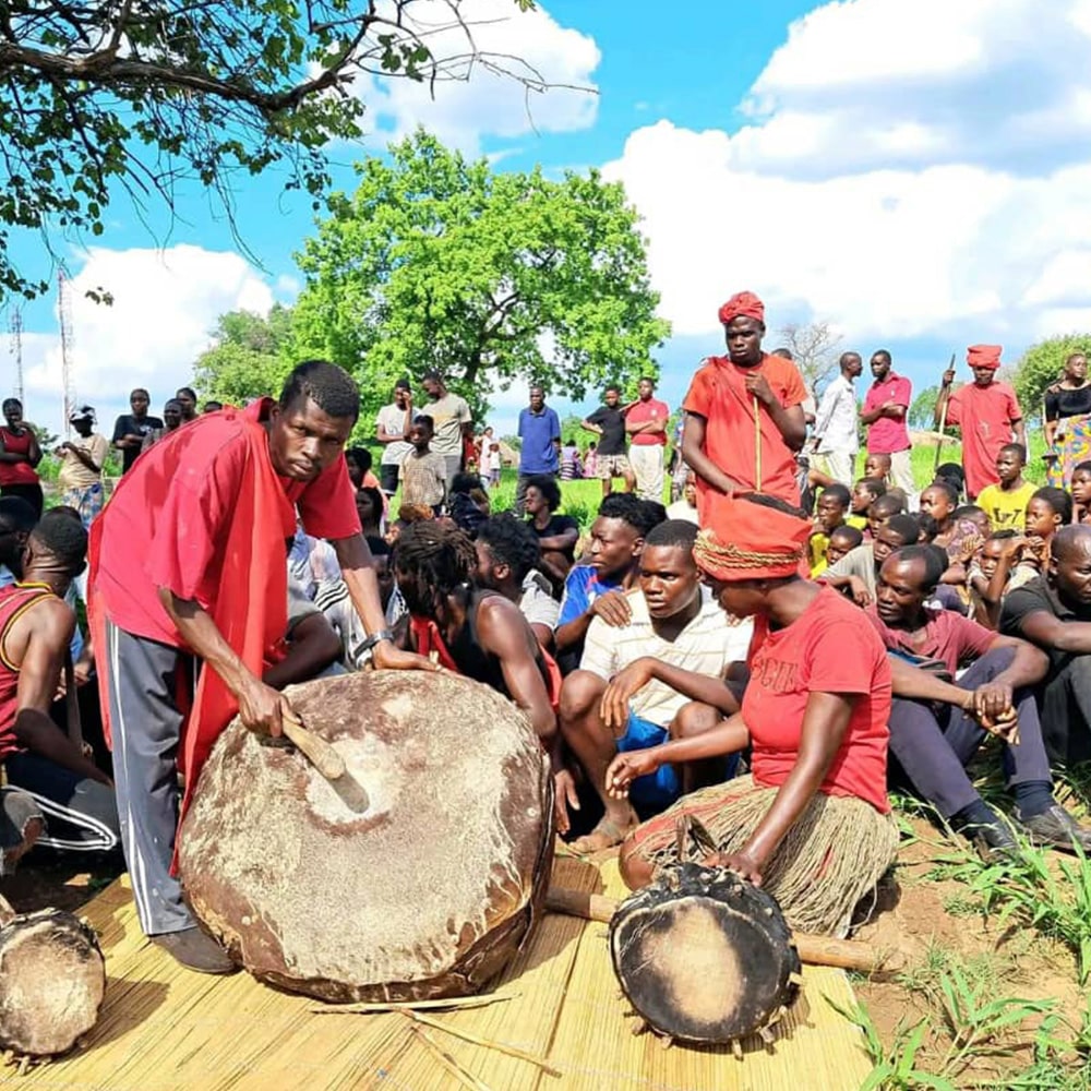 Maissaat-Projekt Sambia - Musiker beim Fest der Aussaat